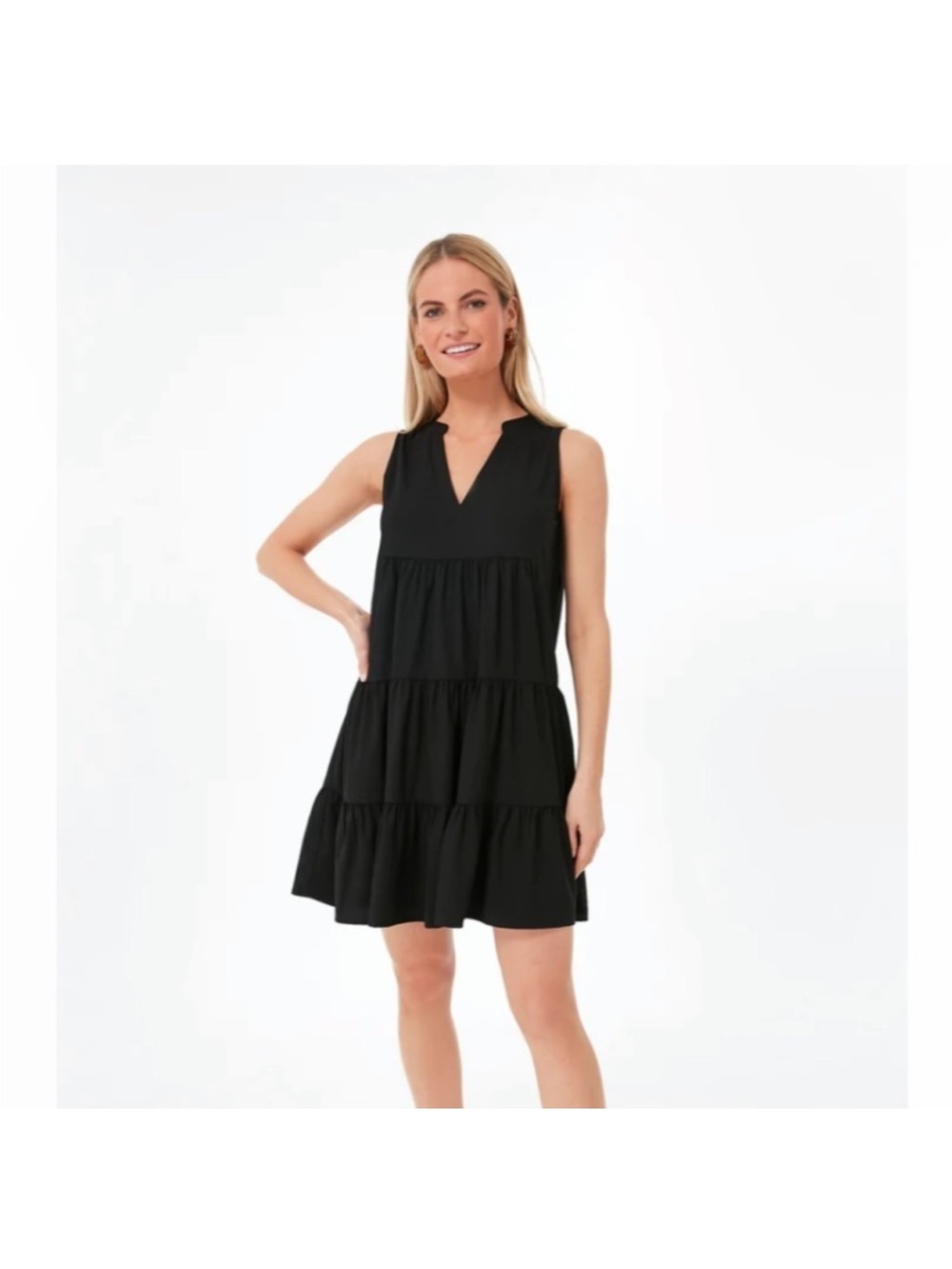 Tuckernuck Pomander Place Black Sleeveless Tiered Kenzo Dress